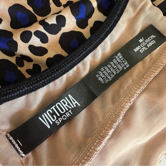 Victoria's Secret- Leopard and Blue Sports Bra (sz M) NWOT - Picture 5 of 5